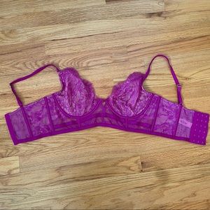 VS 36D fuchsia corset balconette  bra BRAND NEW